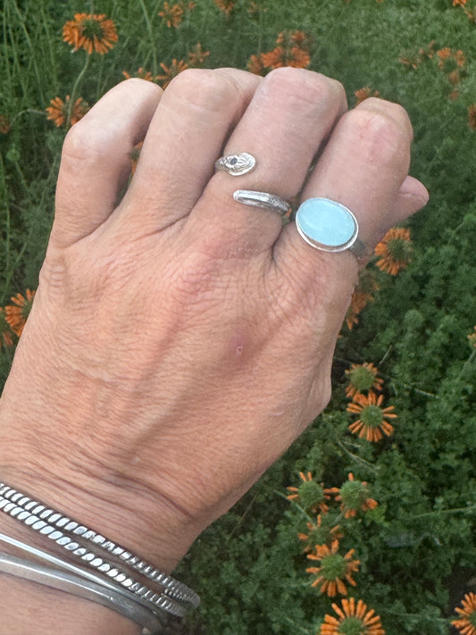 Aquamarine Ring Sz. 7 1/2