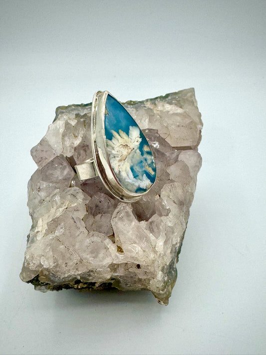 Sora Plume Agate Ring