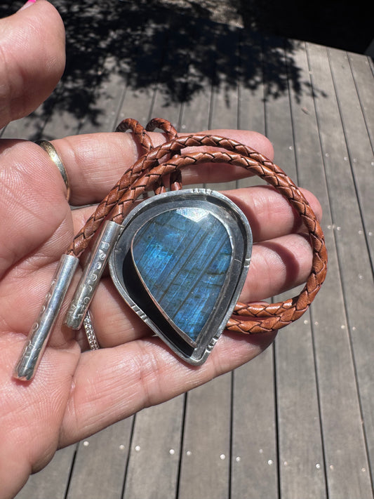 Labradorite Bolo Tie