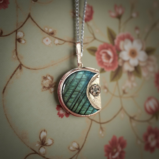 Labradorite Moon necklace