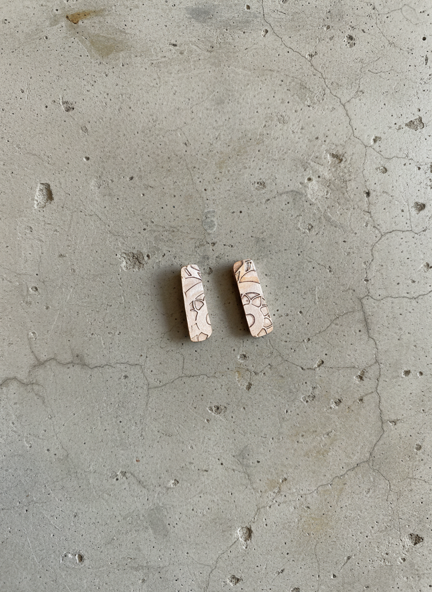 Abstract floral studs