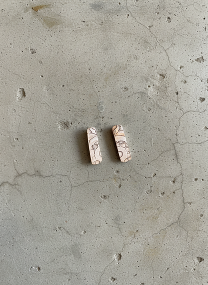 Abstract floral studs