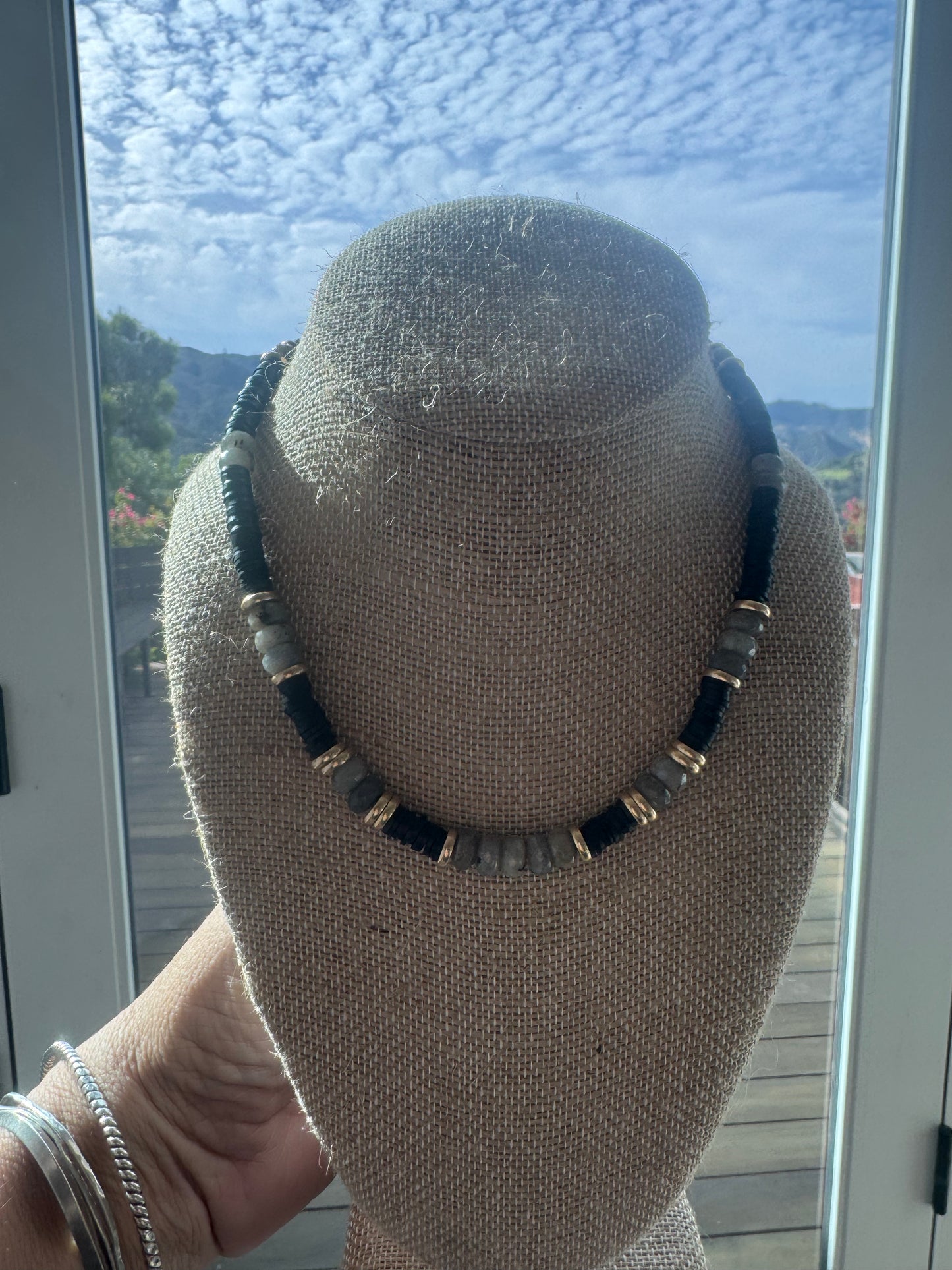 Labradorite beaded necklace